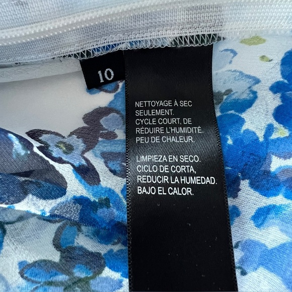 DONCASTER COLLECTION BLOUSE 10 100% SILK RUFFLES SIDE ZIP FLORAL SUMMER FEMININE - Picture 13 of 13